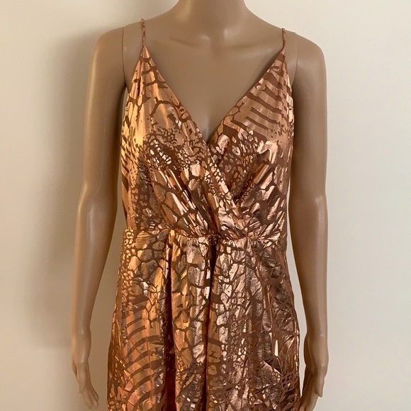 THURLEY | Foil animal print high low dress - Picture 3 of 11